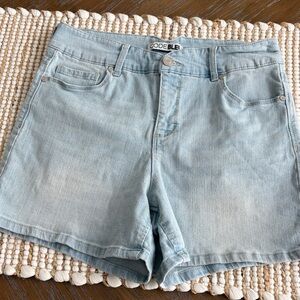 Code Bleu Light Blue Denim Shorts